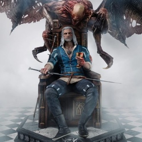 Geralt of Rivia & High Vampire Dettlaff Deluxe Witcher 3 Wild Hunt 1/4 Statue by Pure Arts